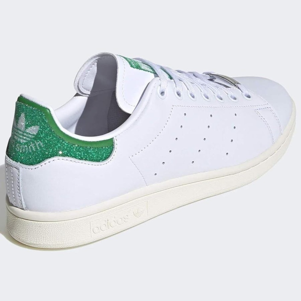 Adidas Stan Smith Sneakers Mens White Green Swarovski Crystal Low Top FX7482